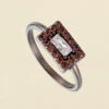 Bague Fine SYBIL - Cristal / Gun -opulence Soldes Boutique 02220345 852 52 01