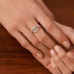 Bague Fine LUCKY EYE - Cristal / Argenté 7 Bague Fine LUCKY EYE - Cristal / Argenté -opulence Soldes Boutique 02220493 136 52 M2