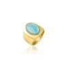 Bague Large ALOHA - Amazonite -opulence Soldes Boutique 02240460 148 52 01