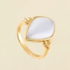 Bague Fine CREPUSCULE - Blanc / Doré -opulence Soldes Boutique 02280241 094 52 01