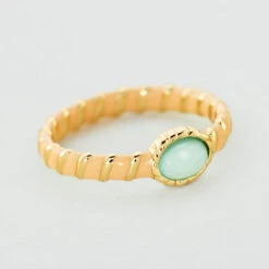 Bague Fine ARLEQUIN - Orange / Doré