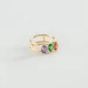Bague Large ASTRE - Multicolore / Doré -opulence Soldes Boutique 02290026 256 52 01