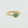 Bague Fine ATMA - Amazonite/ Jaune