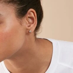Boucles D'oreilles Puces BOULE - Argenté -opulence Soldes Boutique 02320045 050 TU M1