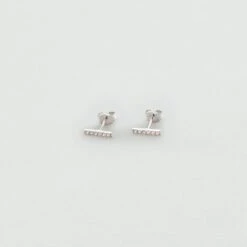 Boucles D'oreilles Puces BARSHINE - Cristal / Argenté