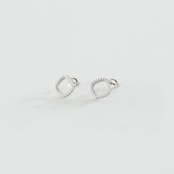 Boucles D'oreilles Puces SISSI - Cristal / Argenté