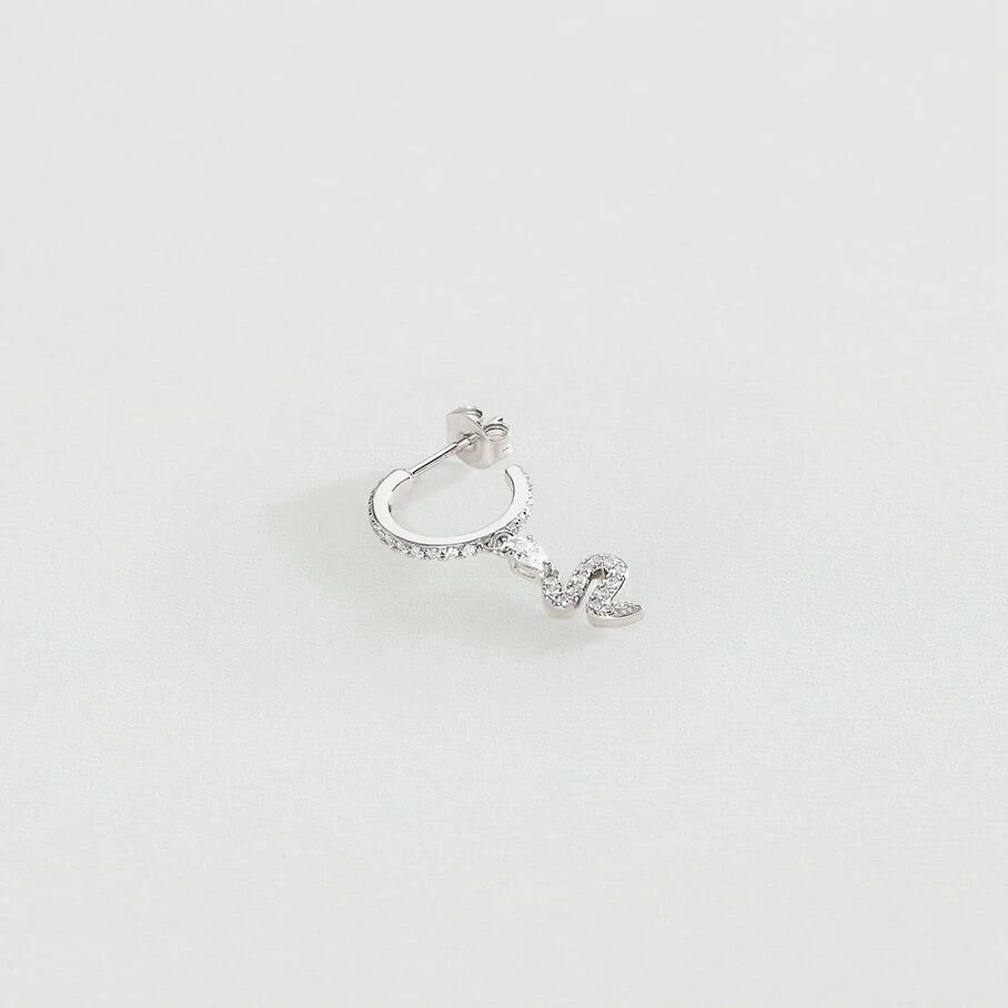 Piercing Créole SNAKY - Cristal / Argenté 3 Piercing Créole SNAKY - Cristal / Argenté