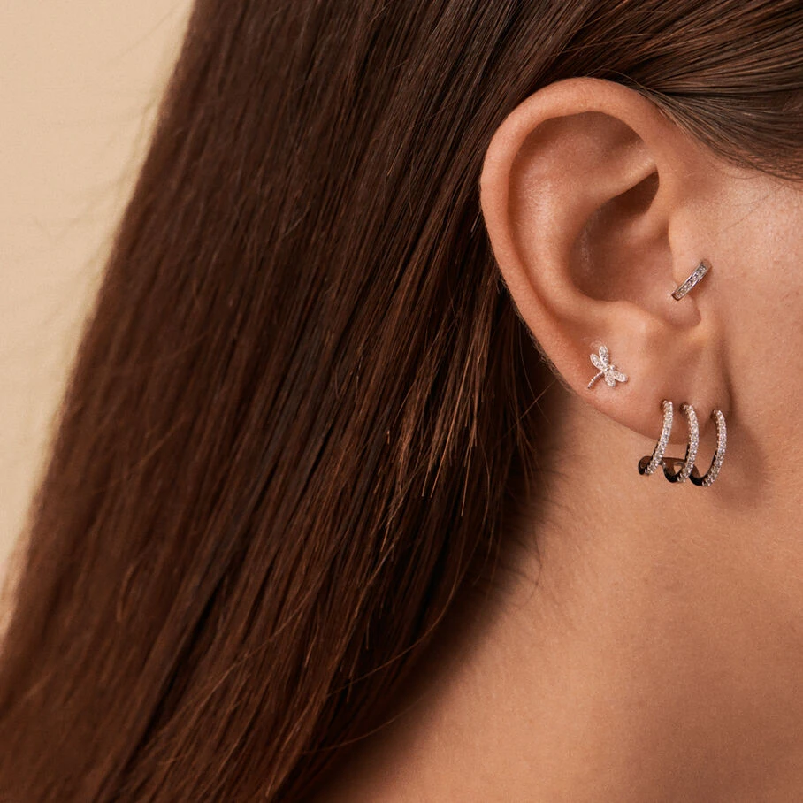 Piercing Puce TINY - Cristal / Argenté 3 Piercing Puce TINY - Cristal / Argenté – Image 2