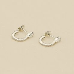 Créoles SNAKY - Cristal / Argenté