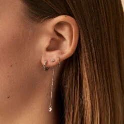 Piercing Créole TRESSEE - Argenté 5 Piercing Créole TRESSEE - Argenté -opulence Soldes Boutique 02321073 050 TU M1