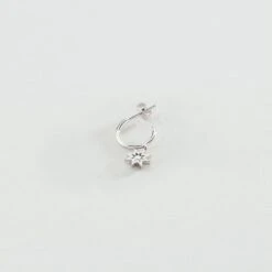 Piercing Créole BIG STAR - Cristal / Argenté