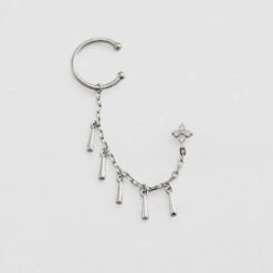 Piercing Ear Cuff MIX & MATCH - Cristal / Argenté