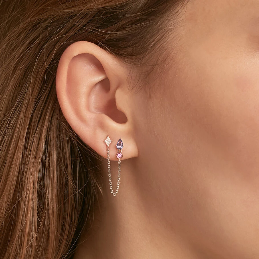 Piercing Puce ASTRAL - Violet / Argenté 4 Piercing Puce ASTRAL - Violet / Argenté – Image 2