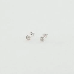 Boucles D'oreilles Puces BELOVED - Cristal / Argenté