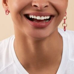 Boucles D'oreilles Pendantes SESHA - Rose / Doré 7 Boucles D'oreilles Pendantes SESHA - Rose / Doré -opulence Soldes Boutique 02350945 315 TU M2