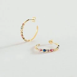 Créoles ARCO - Multicolore / Doré