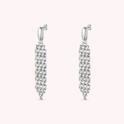 Boucles D'oreilles Pendantes MINUIT - Argenté