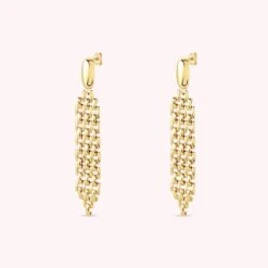 Boucles D'oreilles Pendantes MINUIT - Doré