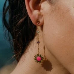 Boucles D'oreilles Pendantes RODEO - Multicolore / Doré 9 Boucles D'oreilles Pendantes RODEO - Multicolore / Doré -opulence Soldes Boutique 02380431 256 TU M2