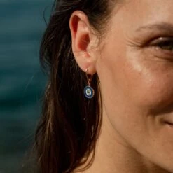 Boucles D'oreilles Pendantes CYCLADES - Bleu / Doré -opulence Soldes Boutique 02381228 109 TU M2