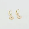 Boucles D'oreilles Pendantes CYCLADES - Rose Pâle/ Doré -opulence Soldes Boutique 02381228 895 TU 01
