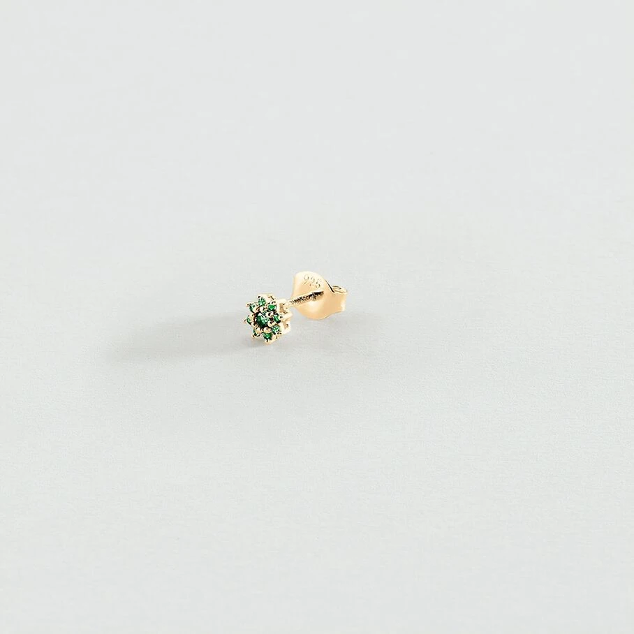 Piercing Puce FLEURIE - Turquoise / Doré 3 Piercing Puce FLEURIE - Turquoise / Doré