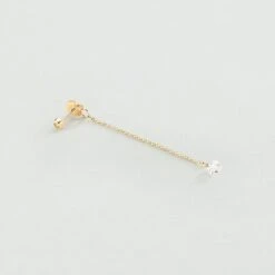 Piercing Puce PERCEE - Cristal / Doré