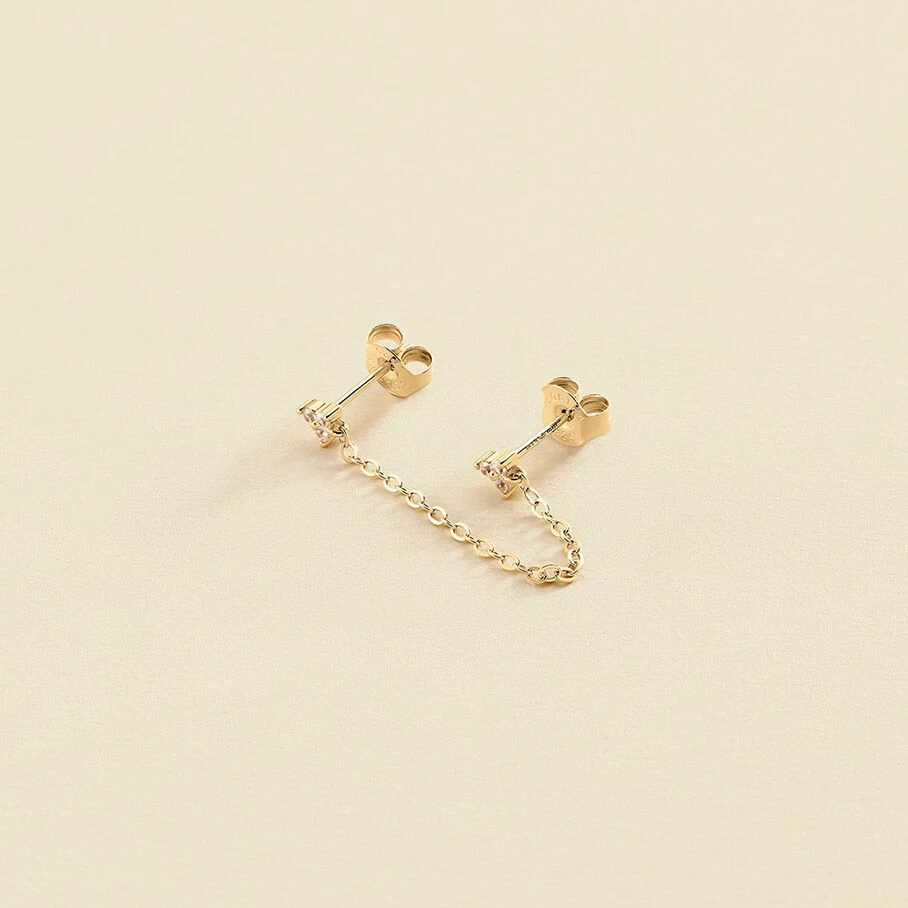 Piercing Puce BONISIMO - Cristal / Doré 3 Piercing Puce BONISIMO - Cristal / Doré