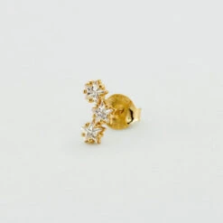 Piercing Puce SHINE - Cristal / Doré