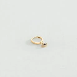 Piercing Créole NAZAR - Cristal / Doré