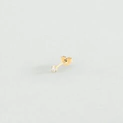 Piercing Puce MINI - Cristal / Doré