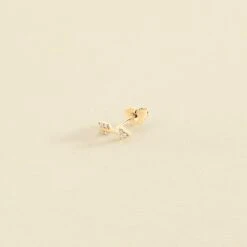 Piercing Puce FLECHITA - Cristal / Doré