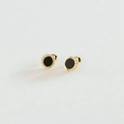 Boucles D'oreilles Puces MOONONYX - Onyx
