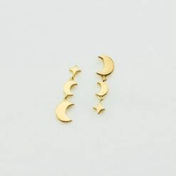 Boucles D'oreilles Pendantes LUNAISON - Doré