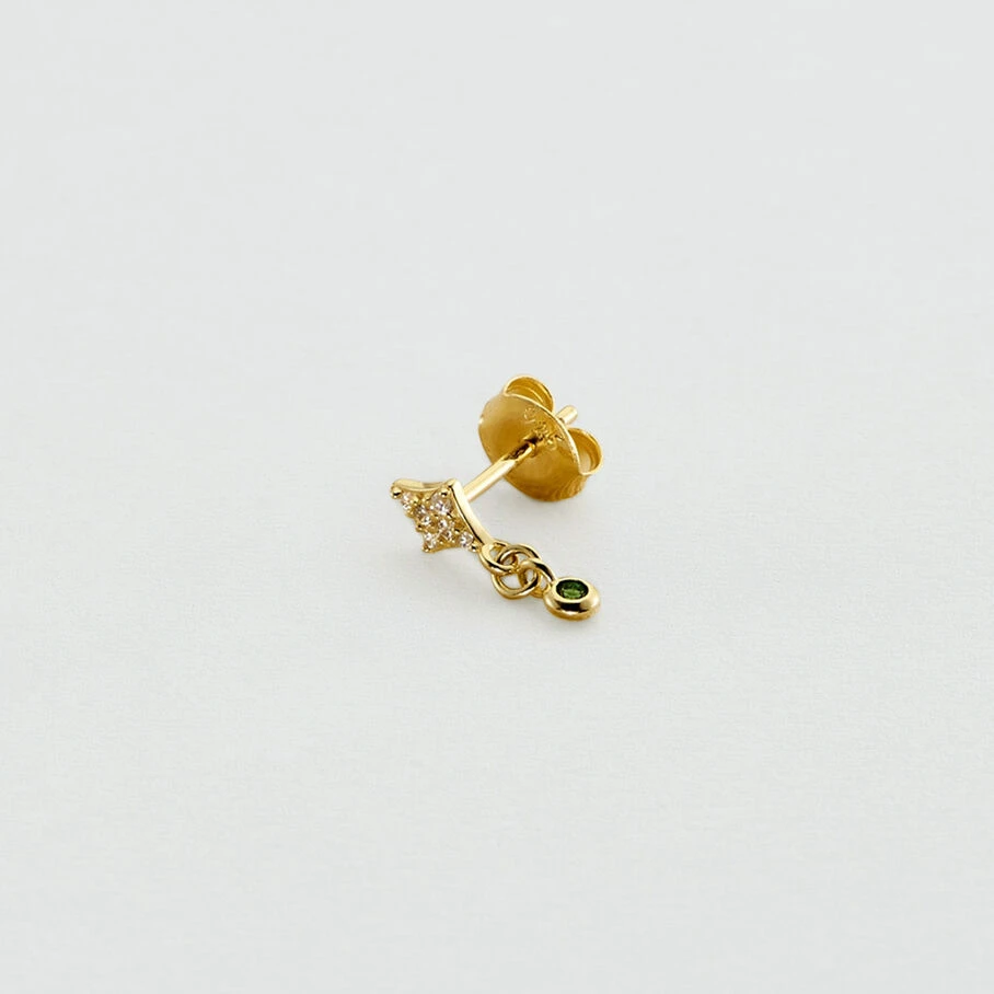 Piercing Puce ASTRAL - Vert / Doré 3 Piercing Puce ASTRAL - Vert / Doré