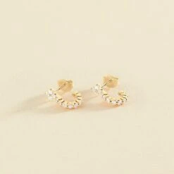 Créoles BELOVED - Cristal / Doré