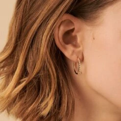 Créoles BELOVED - Cristal / Doré -opulence Soldes Boutique 02390408 137 TU M1