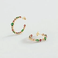 Créoles ASTRE - Multicolore / Doré