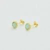 Boucles D'oreilles Puces ATMA - Amazonite/ Jaune -opulence Soldes Boutique 02390798 780 TU 01