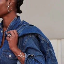 Manchette LINES - Argenté -opulence Soldes Boutique 02420632 050 TU M2