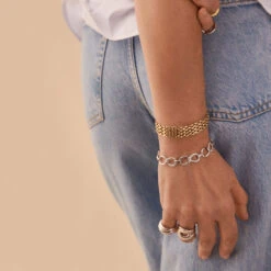 Bracelet Souple HARMONIE - Argenté -opulence Soldes Boutique 02420729 050 TU M2