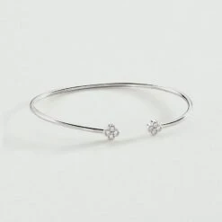 Jonc BELOVED - Cristal / Argenté