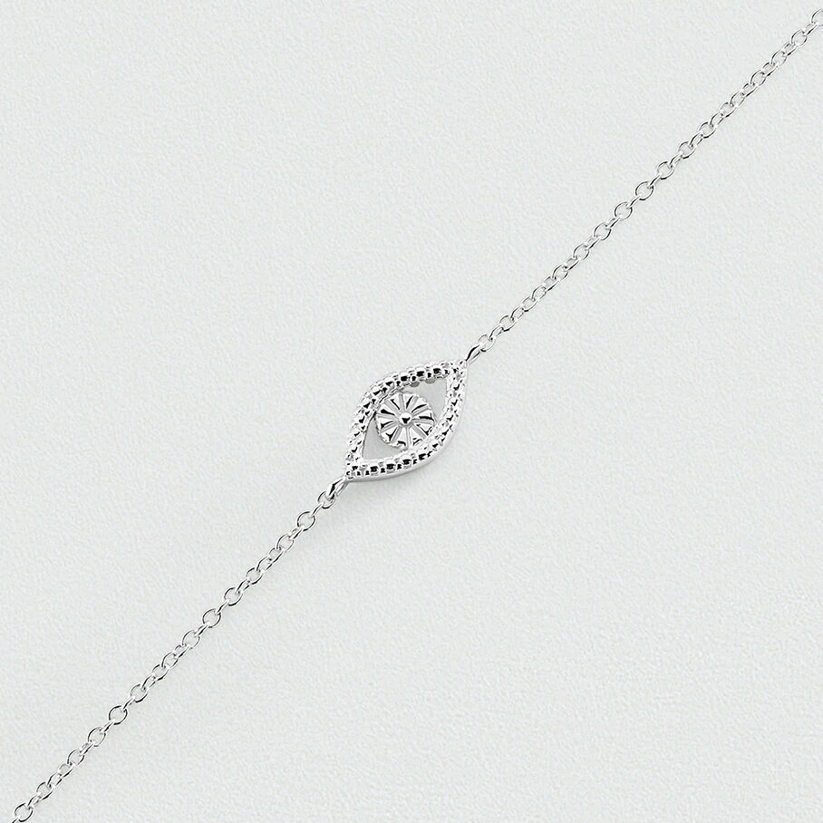 Bracelet Souple LUCKY EYE - Turquoise / Argenté 4 Bracelet Souple LUCKY EYE - Turquoise / Argenté – Image 2