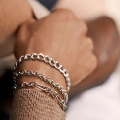 Bracelet Souple ARGENT - Argenté -opulence Soldes Boutique 02420762 050 TU M2