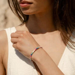 Jonc BONHEUR - Rose/blanc/bleu -opulence Soldes Boutique 02480229 981 TU M2