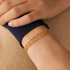 Bracelet Souple NEBET - Doré -opulence Soldes Boutique 02480262 157 TU M1