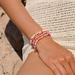 Bracelet Souple RODEO - Blanc / Doré -opulence Soldes Boutique 02480282 094 TU M2