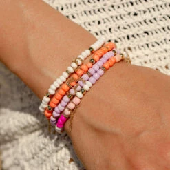 Bracelet Souple RODEO - Orange / Doré -opulence Soldes Boutique 02480282 279 TU M1