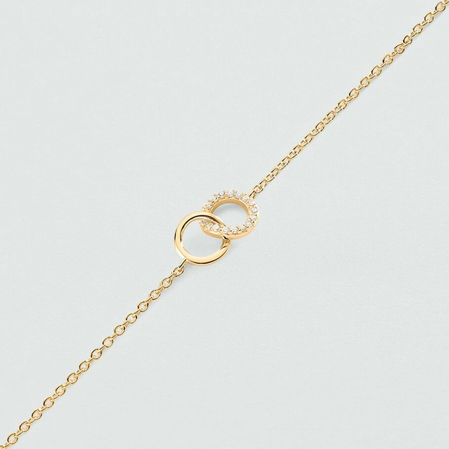 Bracelet Souple RONDOU - Cristal / Doré 3 Bracelet Souple RONDOU - Cristal / Doré