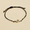 Bracelet Cordon SNAKY - Doré / Noir -opulence Soldes Boutique 02490035 777 TU 01